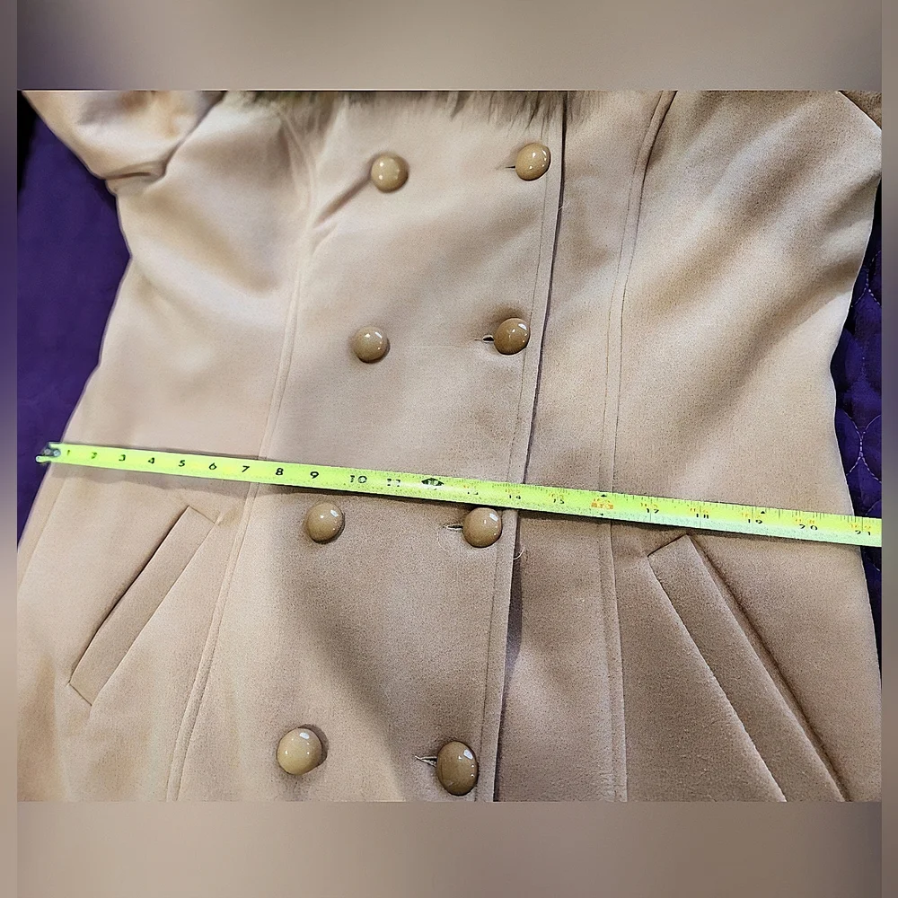 NWT Hearts and Roses 3874 Chrissette Coat/ Detachable Faux Fur Collar Size 14 - Picture 7 of 12